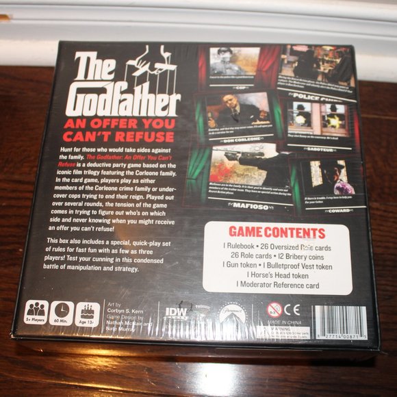 3/$55❤️THE GODFATHER An Offer You Can't Refuse card game IDW Games Il Padrino - Picture 4 of 4